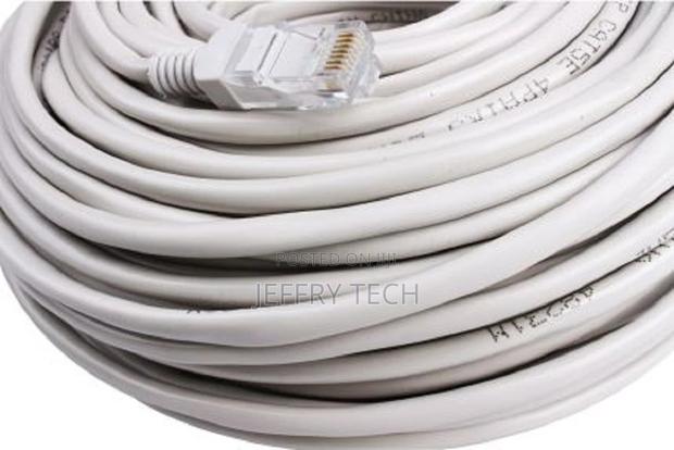 RJ45 Ethernet Cat5 Network Cable LAN Patch Lead 20m Gray Whi
