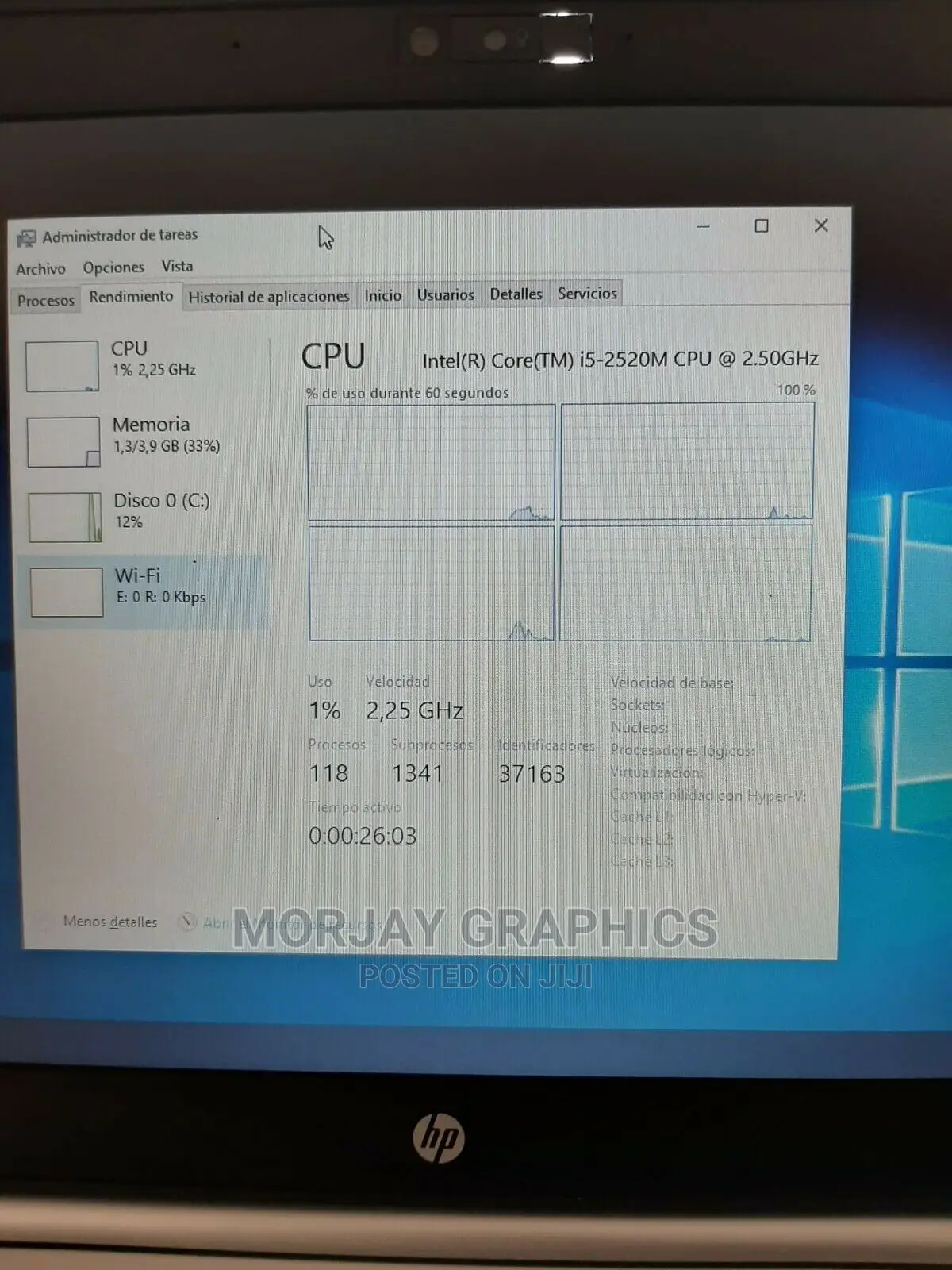 Laptop HP EliteBook 8460P 4GB Intel Core I5 HDD 500GB