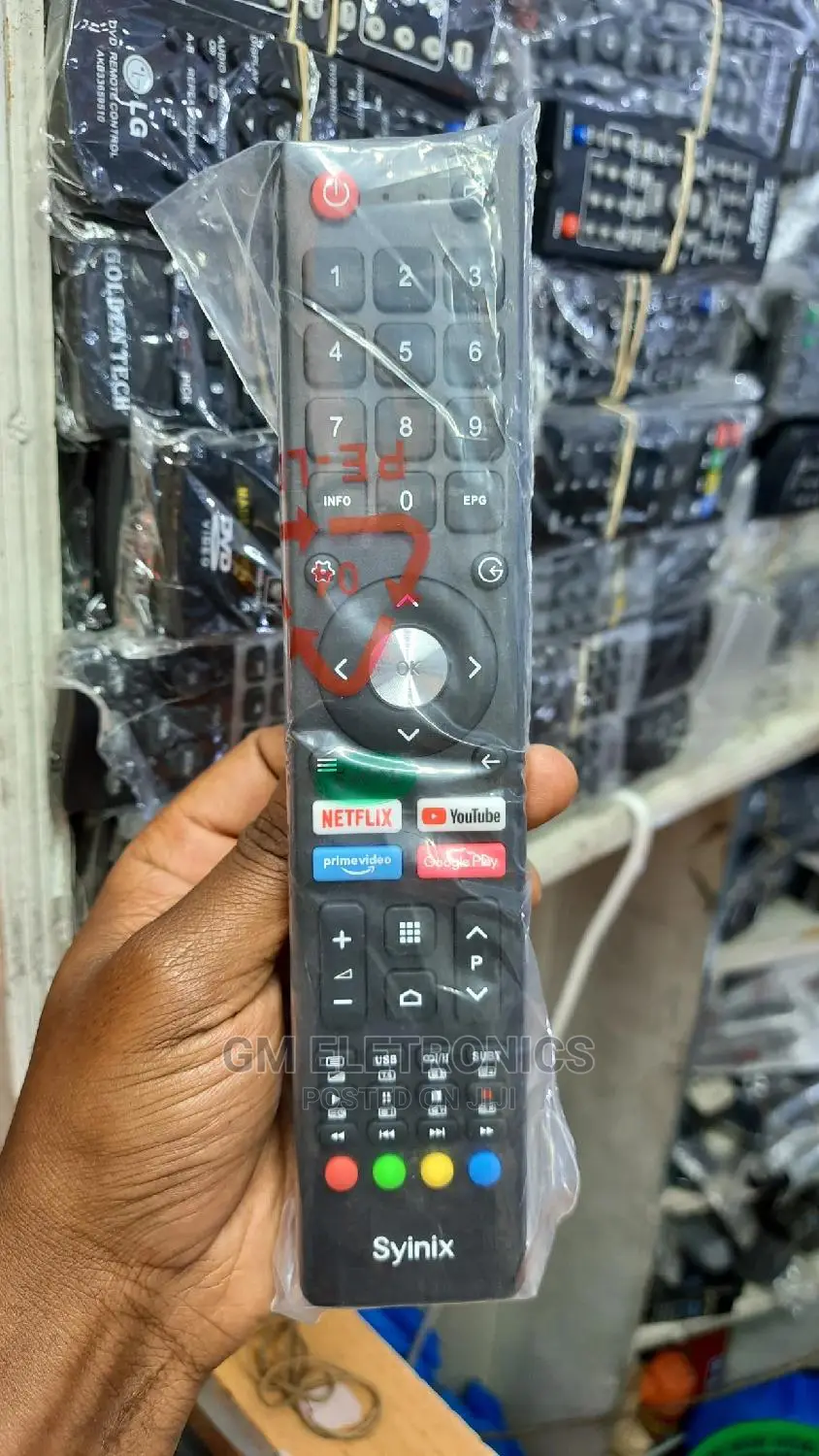 Synix Primevideo,Googleplay Replacement Remote.