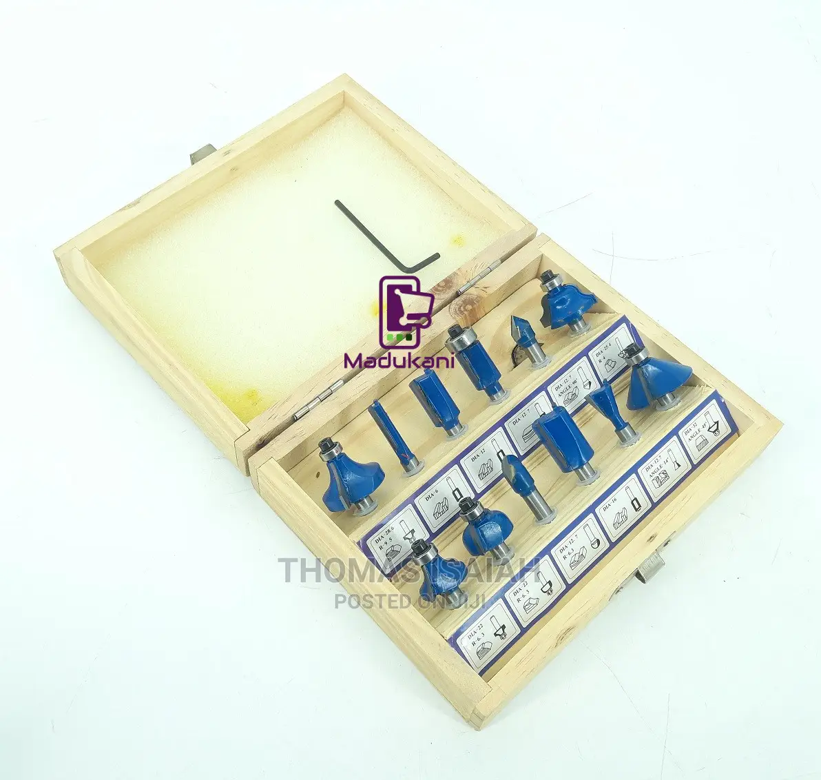 12PCS Router Bit Set 6.35mm Shank