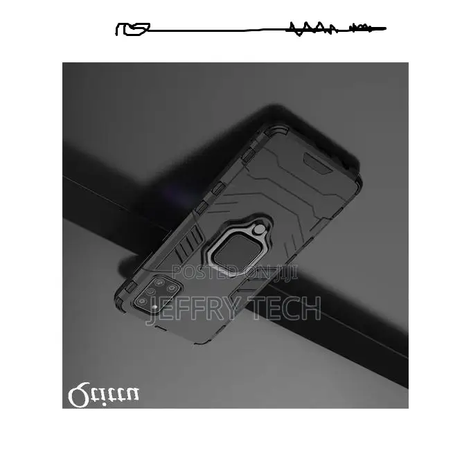 Cover for Samsung Galaxy A31 Ring Armor Case -Black