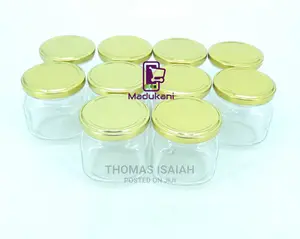 10PCS 207ml Rounded Square Glass Jars Mason Jars
