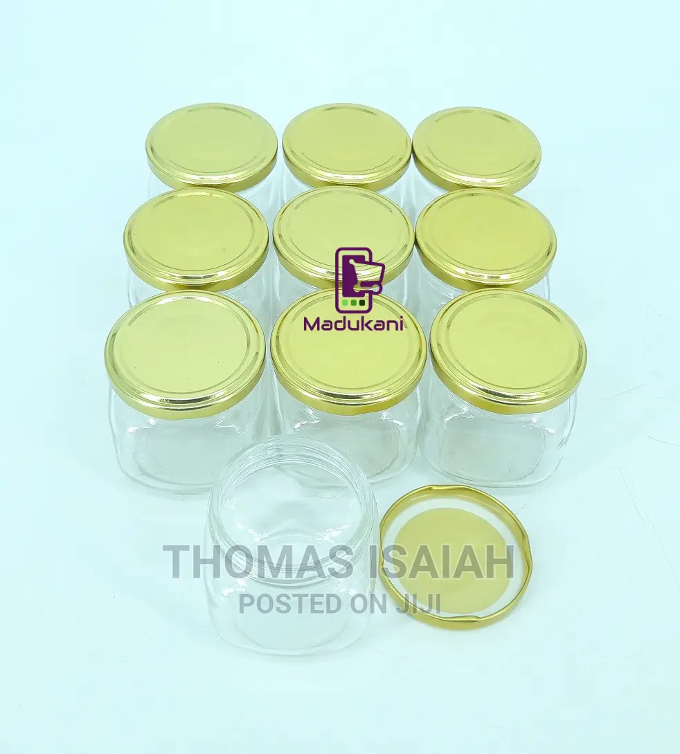 10PCS 207ml Rounded Square Glass Jars Mason Jars