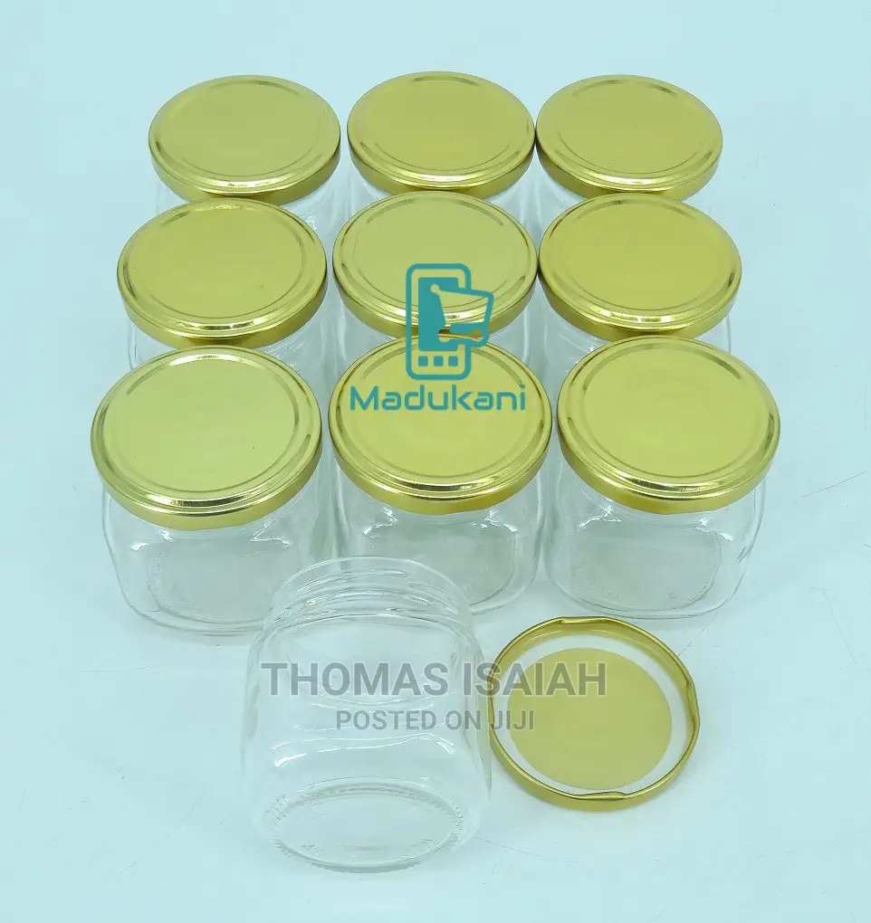 10PCS 207ml Rounded Square Glass Jars Mason Jars