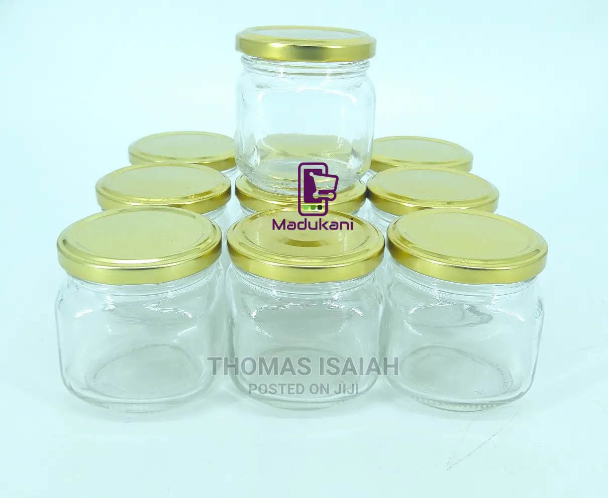 10PCS 207ml Rounded Square Glass Jars Mason Jars