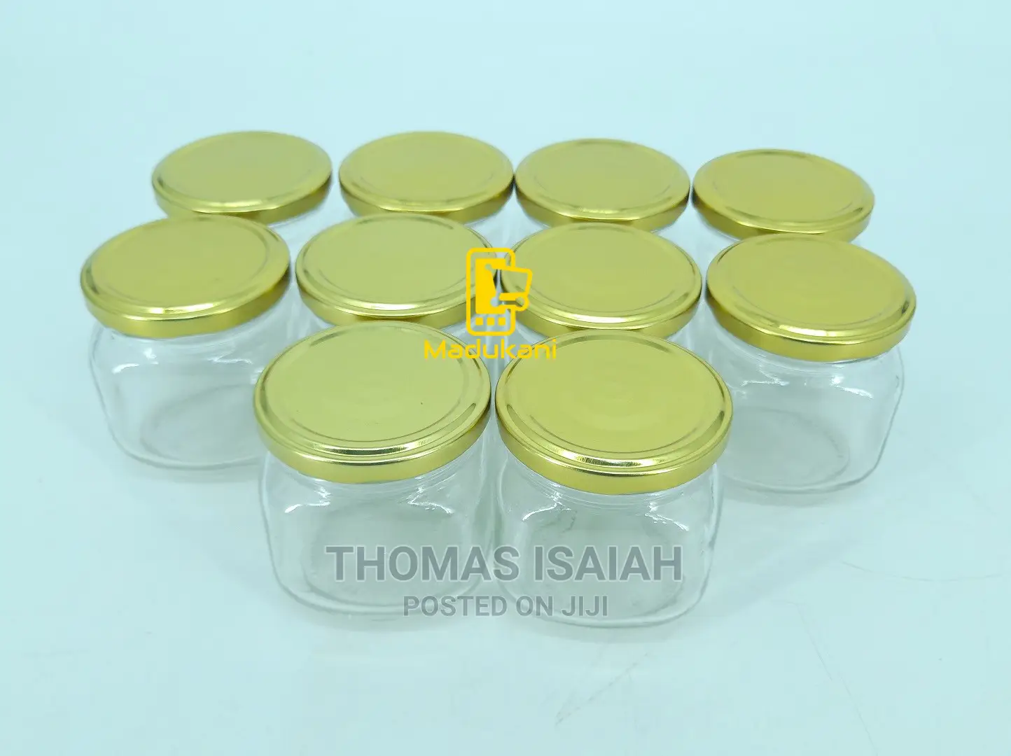 10PCS 207ml Rounded Square Glass Jars Mason Jars
