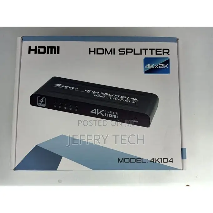 Generic 4K HDMI Splitter 1 in 4 Out, 1×4 HDMI Splitter 4 Por