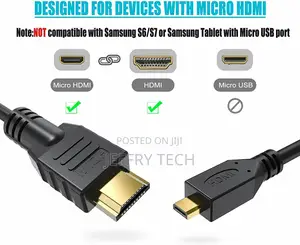1.5M HDMI to Micro HDMI Male to Standard Male Cable Lead Ful