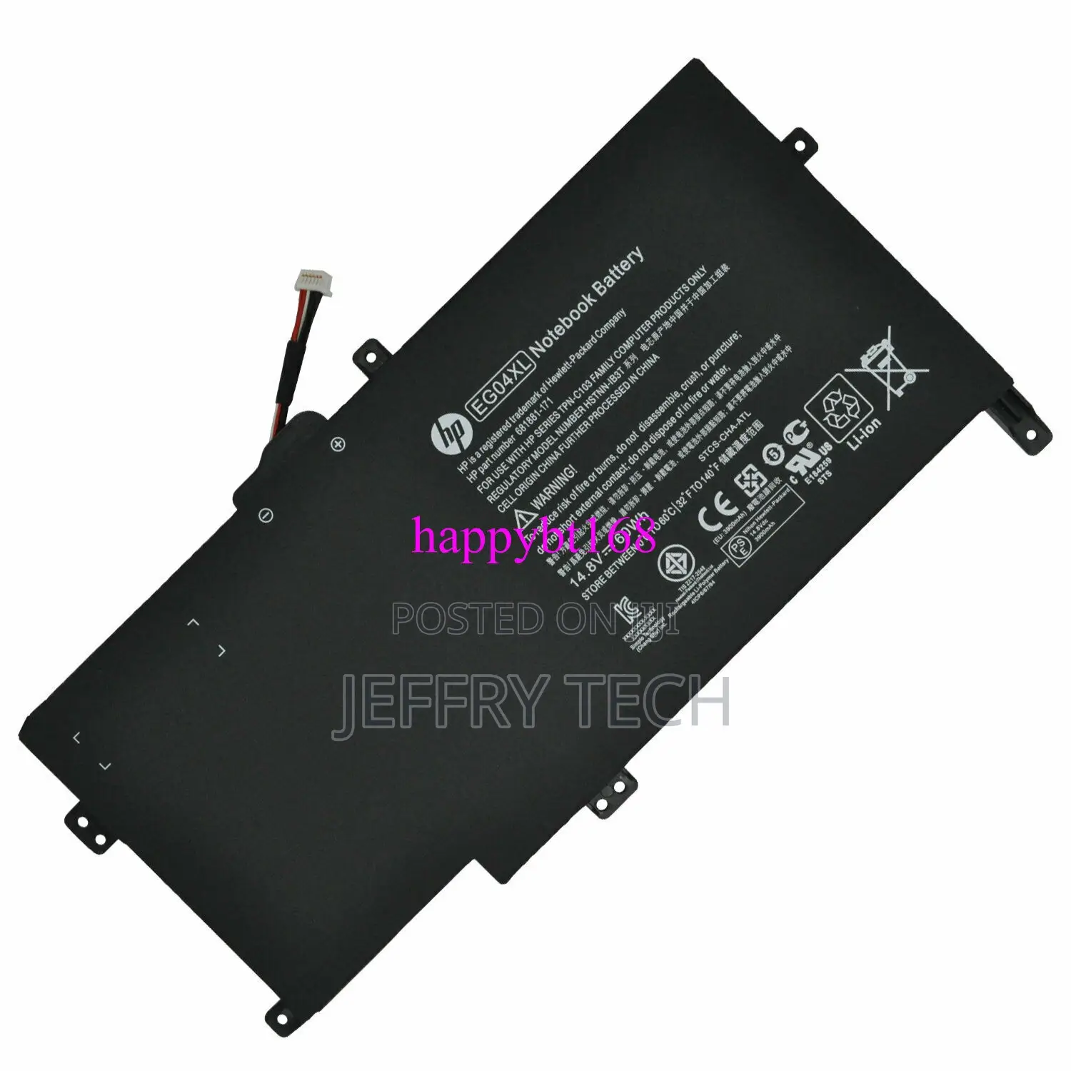 EG04XL Battery for HP Envy 6- 6-1200 HP Envy Slee