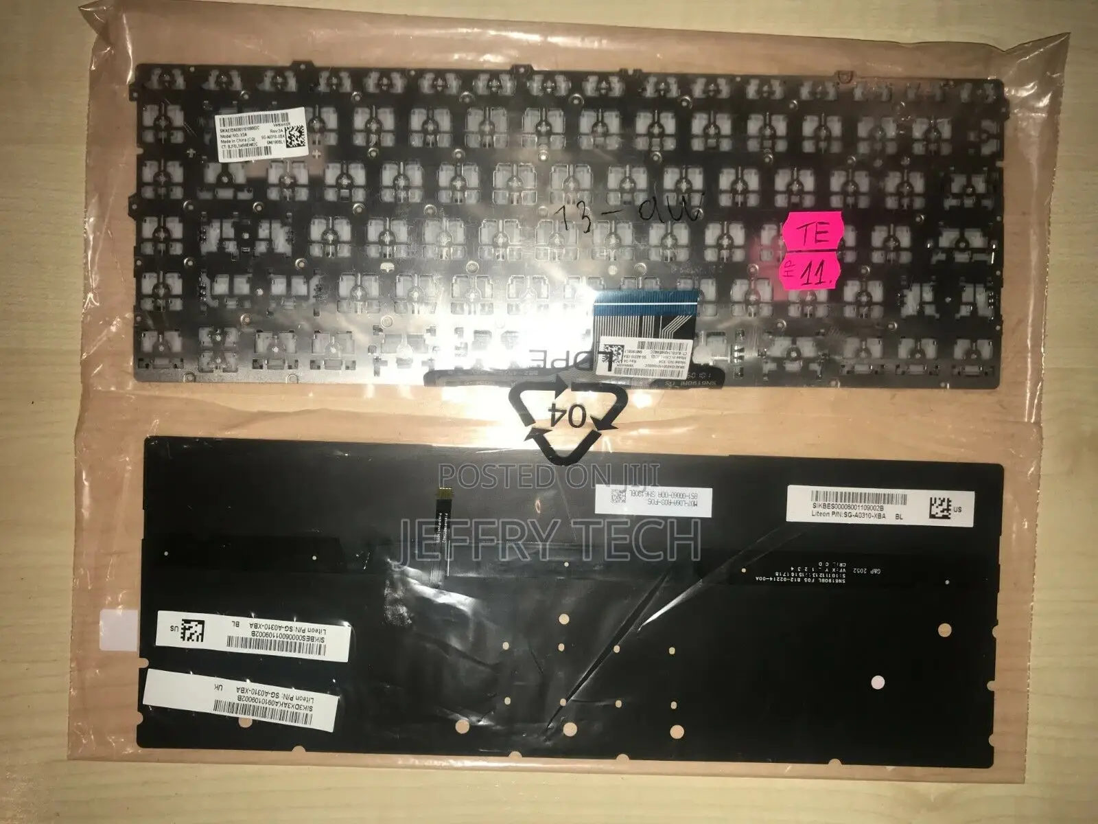 HP Spectre X360 13-Aw Series Laptop Genuine UK Keyboard L737