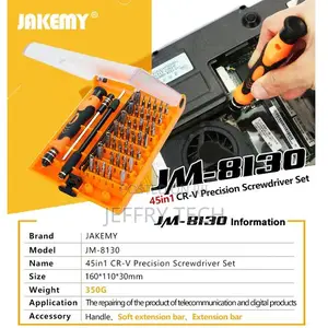 JAKEMY JM-8130 45 in 1 Interchangeable Magnetic Precision Sc