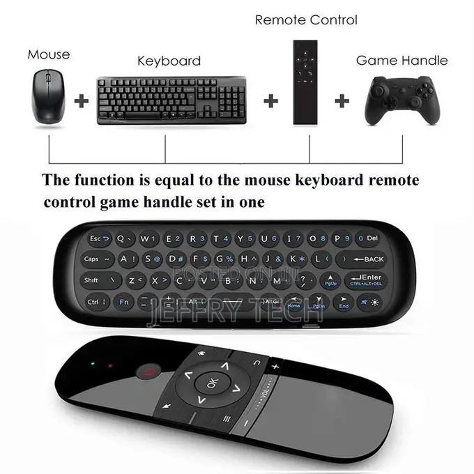 W1 Wireless QWERTY 57-Keys Keyboard 2.4G Air Mouse Remote Co