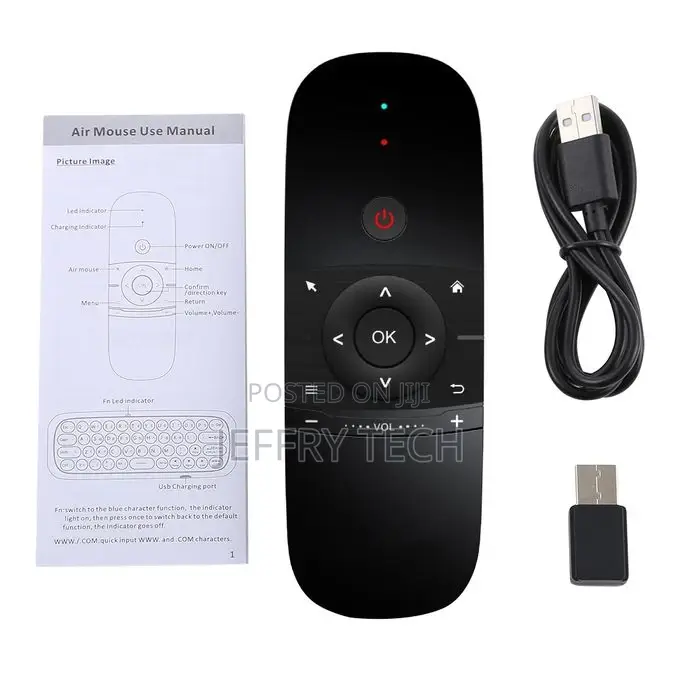 W1 Wireless QWERTY 57-Keys Keyboard 2.4G Air Mouse Remote Co