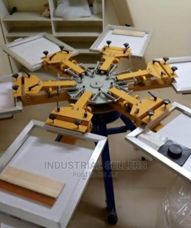Equipped 6 Colour 6station Screen Printing Machine - main view