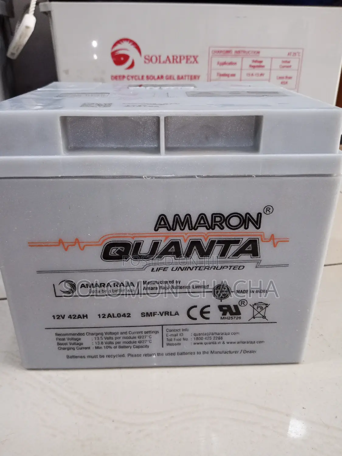 Amaron Quanta 42ah Solar Battery