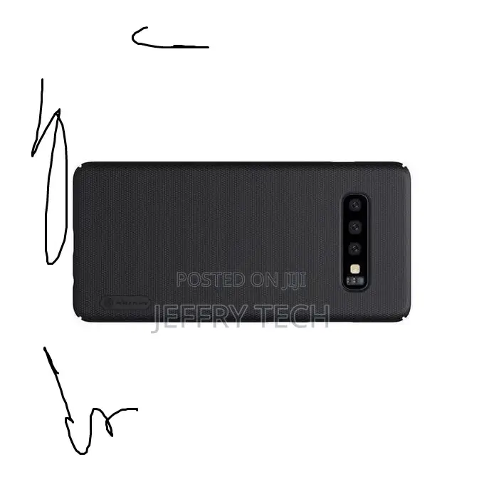 Nilkin Plain Cover Case for Samsung S10 Plus Black