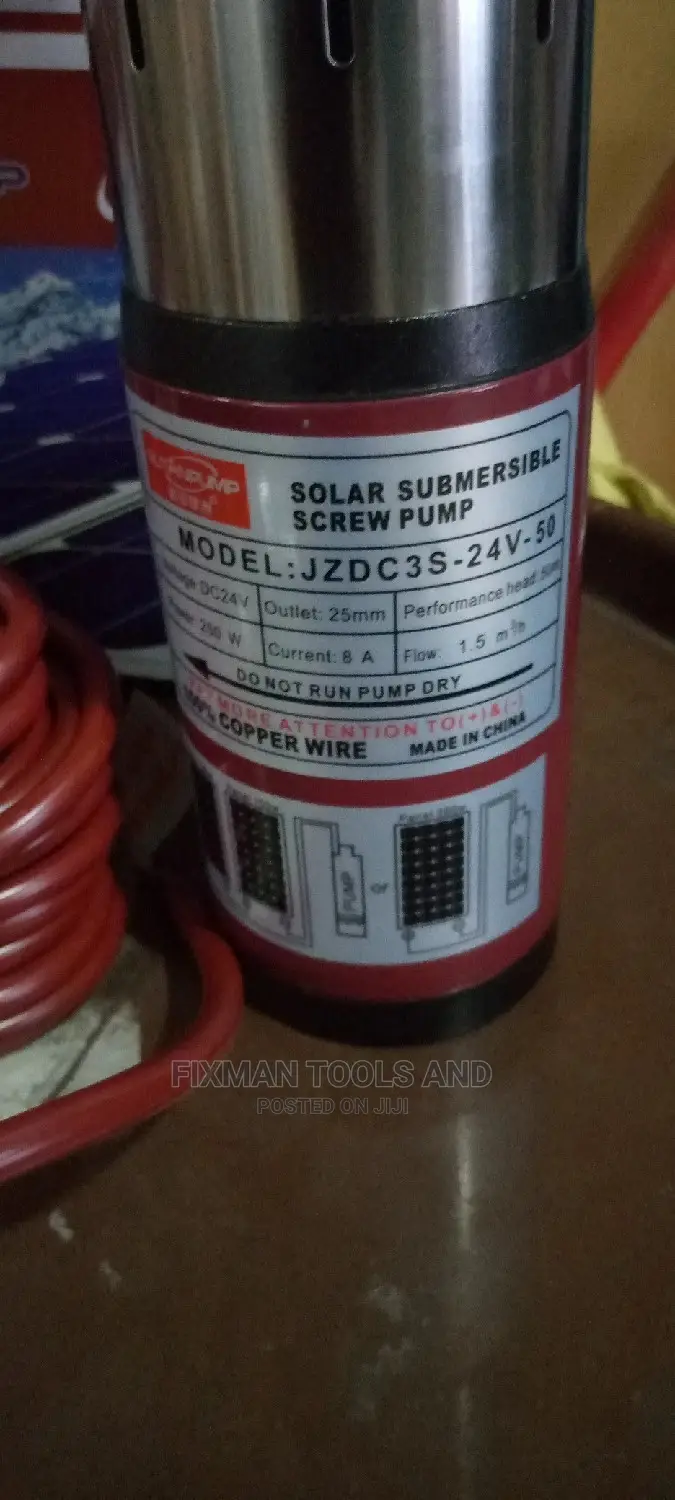 New Solar DC Submissive Water Pump, 250 Watts, 50 M Head,