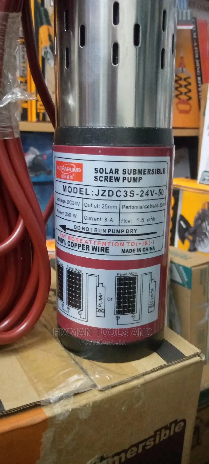 Rutan DC Solar Pump, 250 Watts, 1500 L/ Hr 50 M Head