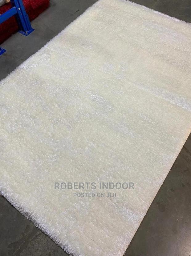 Off White Turkish Soft Fluffy Carpet - main view