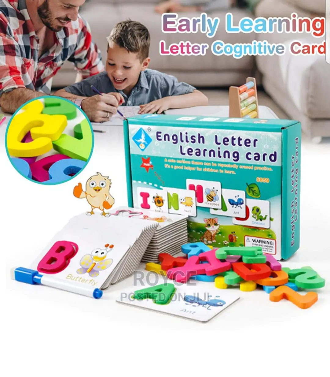 English Letter Learning Card