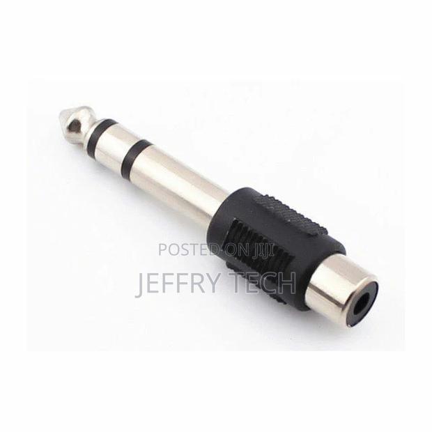 6.35mm 1⁄4 Inch Male Stereo Plug to RCA Phono Female Jack