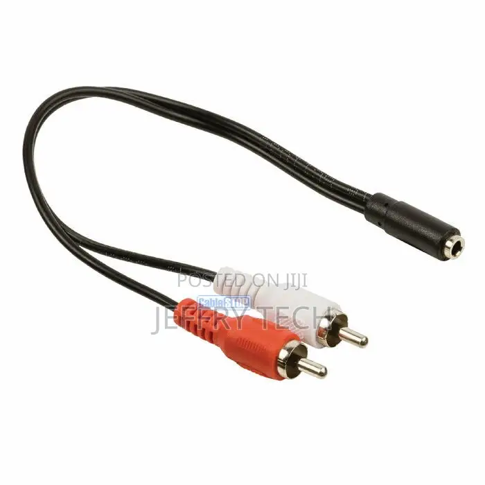 RCA STEREO AUDIO SPLITTER Cable 3.5mm Female Jack Socket 2 X