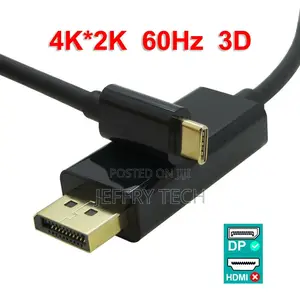 USB Type C Thunderbolt 3 to Displayport Adapter Cable 4K at 60H