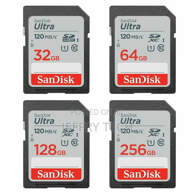 Sandisk Ultra 32gb/64gb/128gb/256gb UHS-I SDXC Class 10 Memo