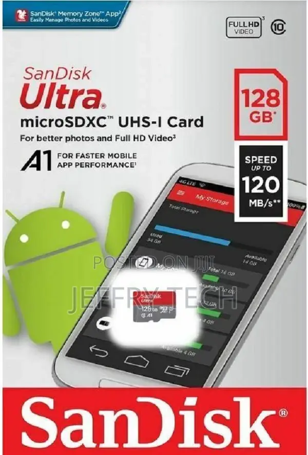 Sandisk Ultra 16gb 32gb 64gb 128gb 256gb Memory Card Microsd