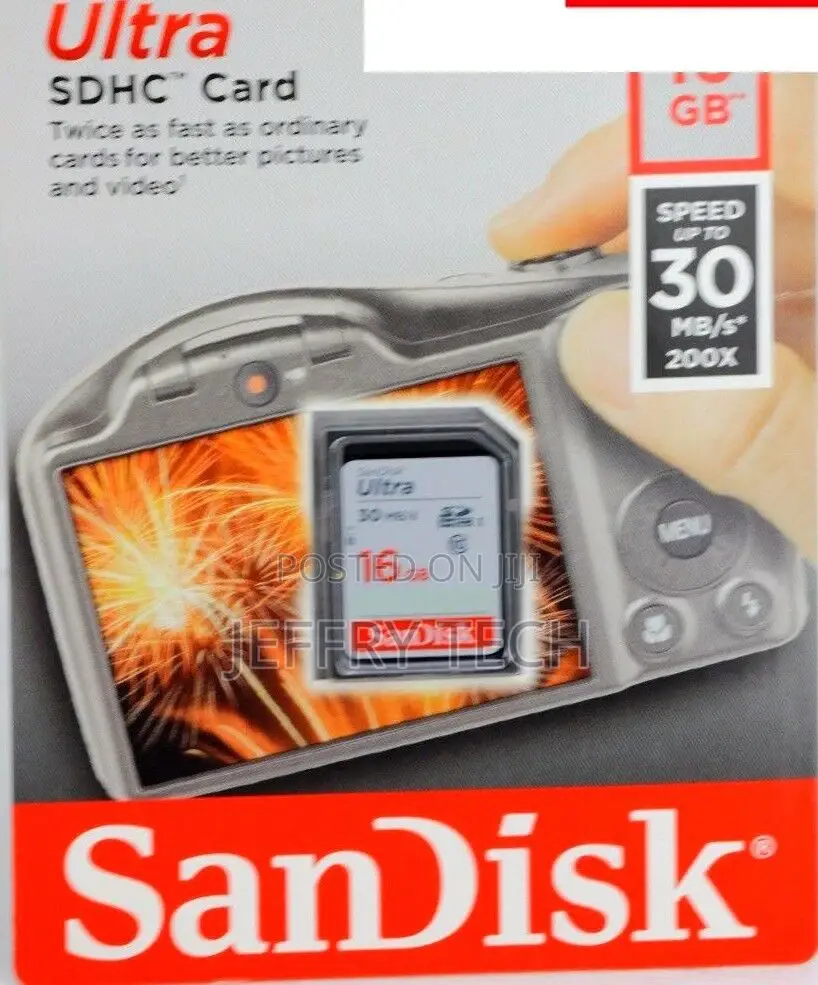 Sandisk Ultra 16 GB SD SDHC Class 10 UHS-I Memory Card Speed