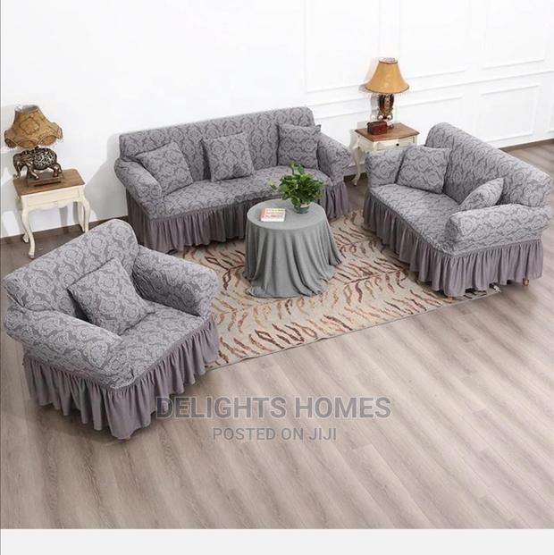 Jacquard Sofa Covers With Skirt - thumbnail 2
