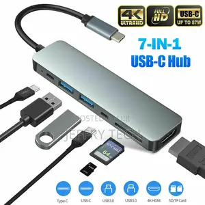 7 in 1 Multiport USB-C Hub Type C to USB 3.0 4K HDMI Adapter