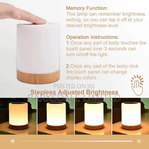 Night Light Touch Bedrooms Portable Table Bedside Lamps Rech