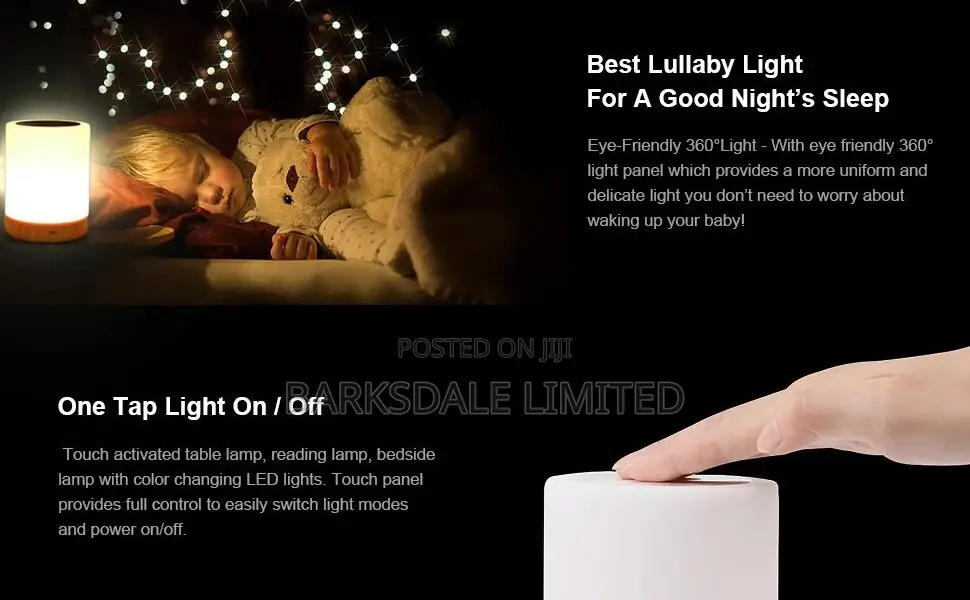 Night Light Touch Bedrooms Portable Table Bedside Lamps Rech