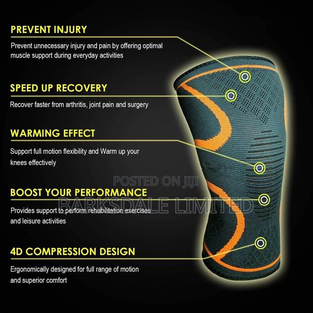 2pcs Knee Sleeve Compression Brace Support Wrap Sport Joint - thumbnail 8