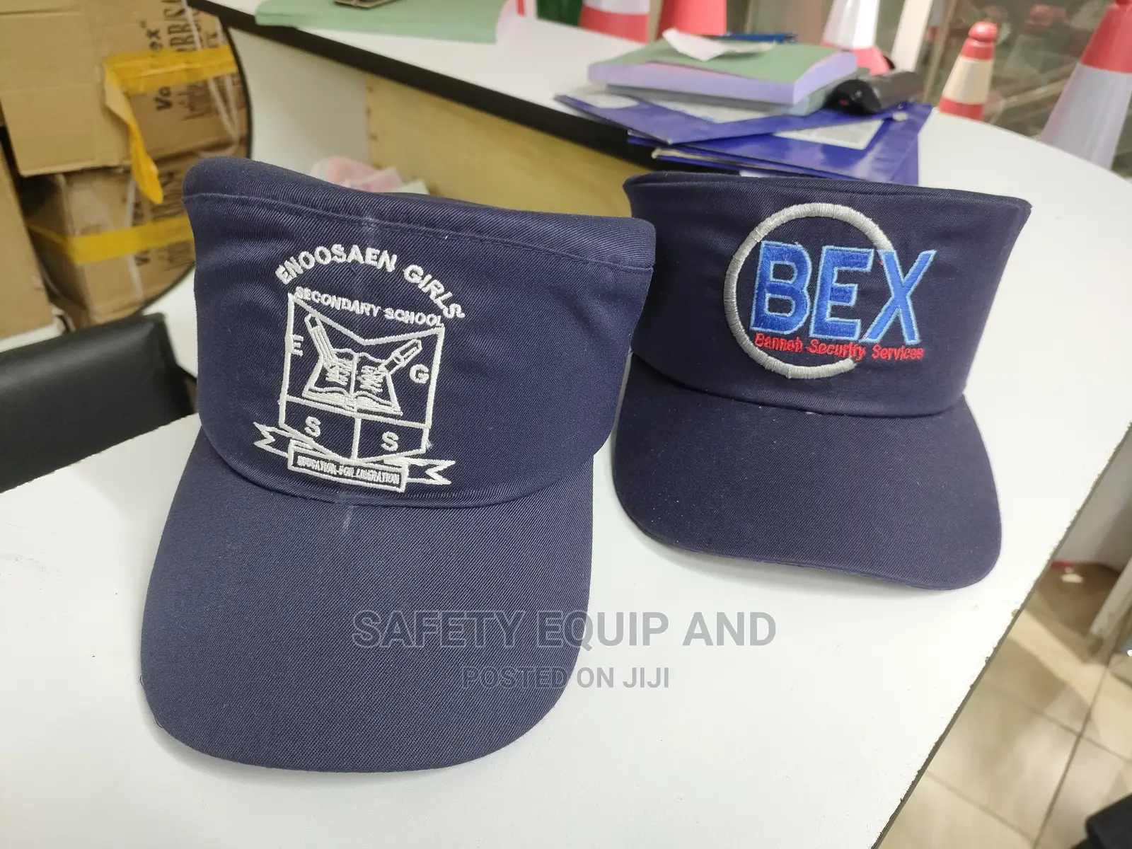 Navy Blue Security Caps- Branded Your Logo