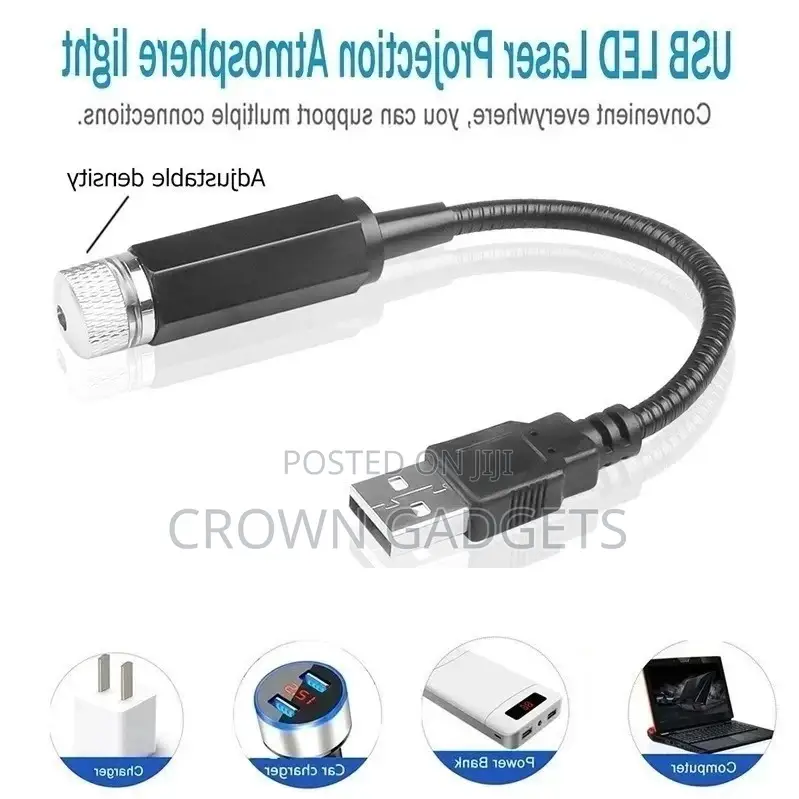 Auto Roating USB Star Night Light Sound Activated Projector