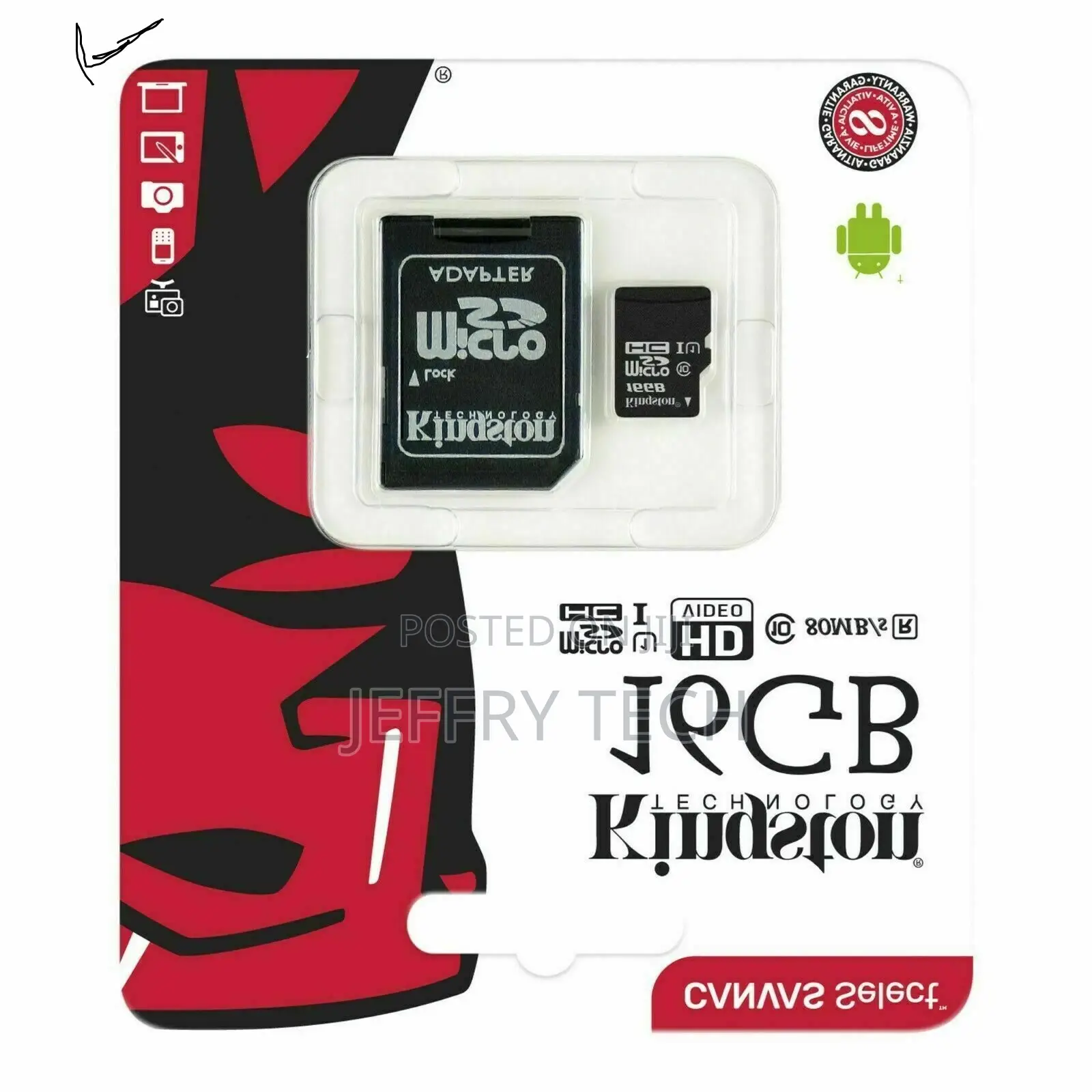 Kingston Micro SD Card SDHC SDXC Memory Card TF Class 10 16G