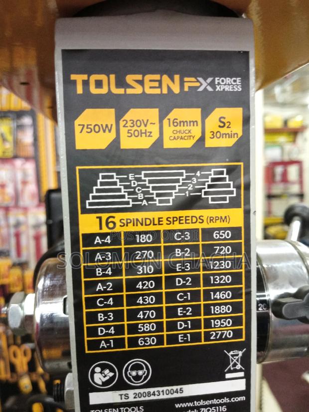 TOLSEN Drill Press 16mm 750w - thumbnail 3