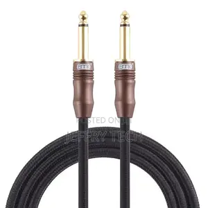 6.35mm Male to Male 3 Section Gold-Plated Plug Cotton Braide