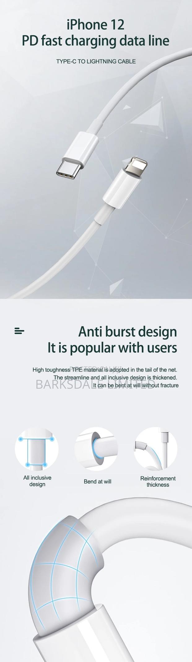 Lightning Data PD Type C Fast Charger Cable iPhone Apple - thumbnail 13