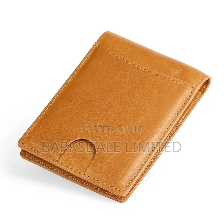 Men 100% Genuine Cow Leather Wallet Card
