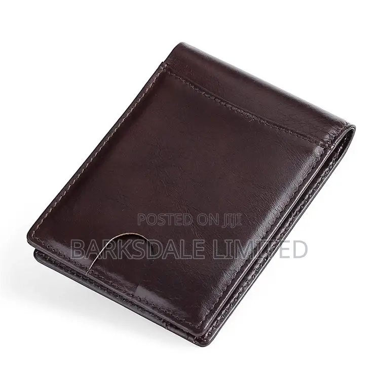 Men 100% Genuine Cow Leather Wallet Card