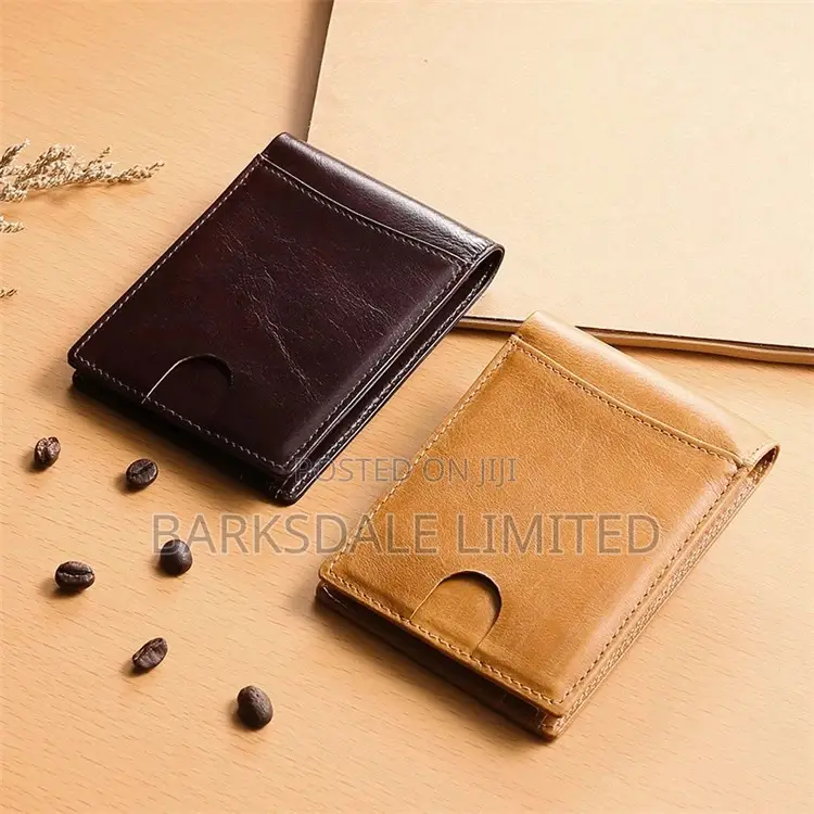 Men 100% Genuine Cow Leather Wallet Card