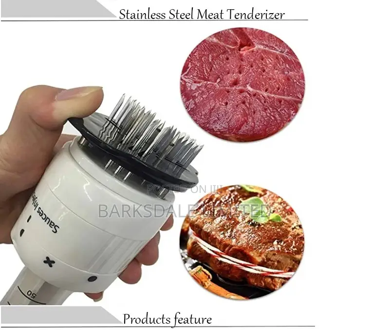 Syringe Steel Meat Tenderizer 30 Needles Flavor Marinade