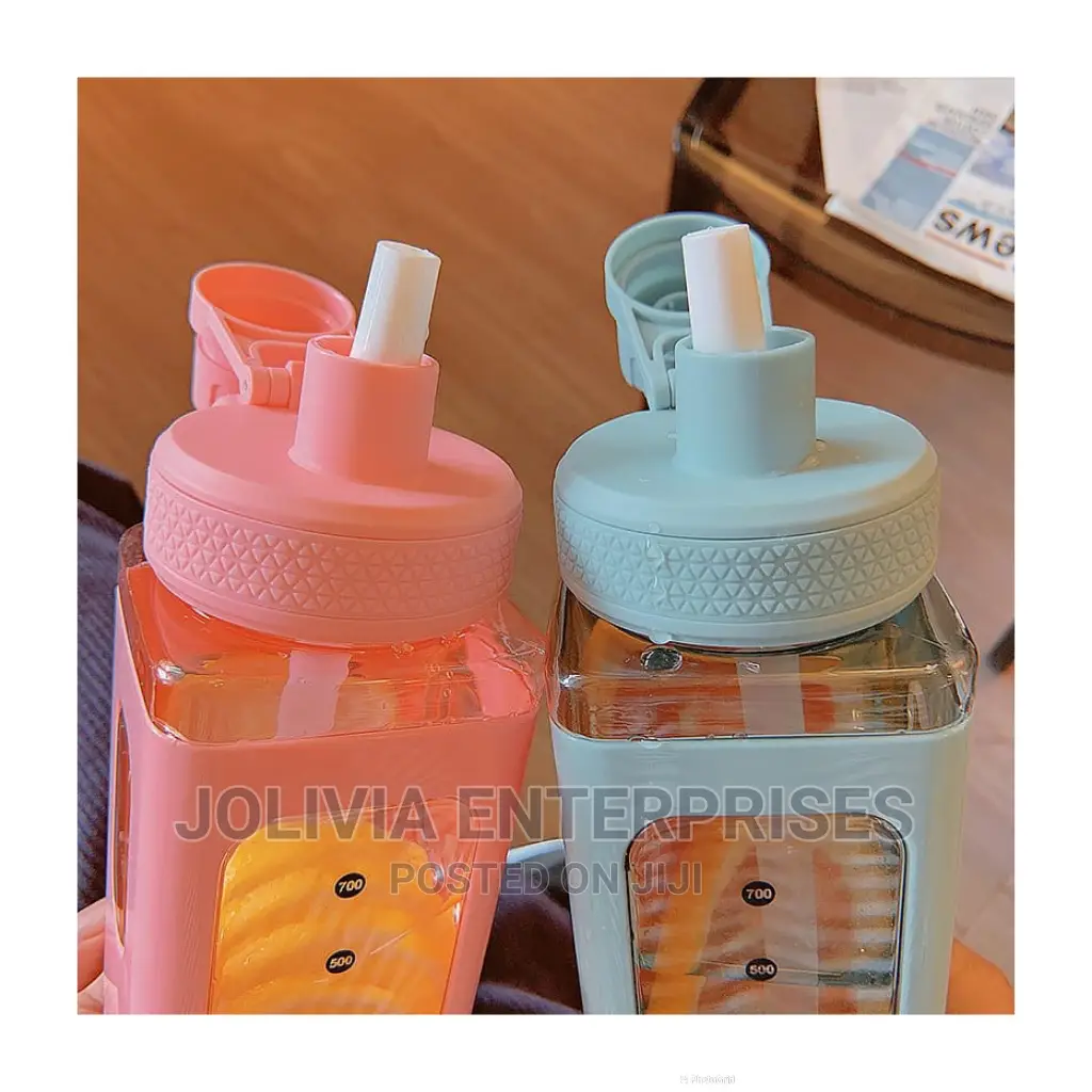 Water Bottle + Straw