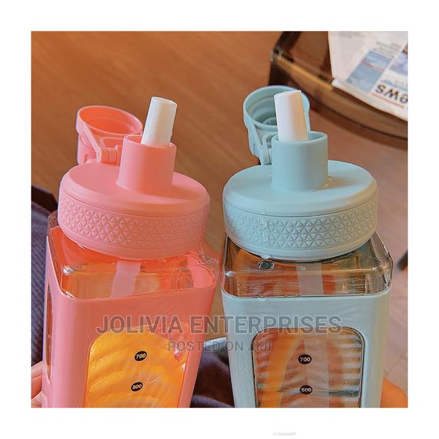Water Bottle + Straw