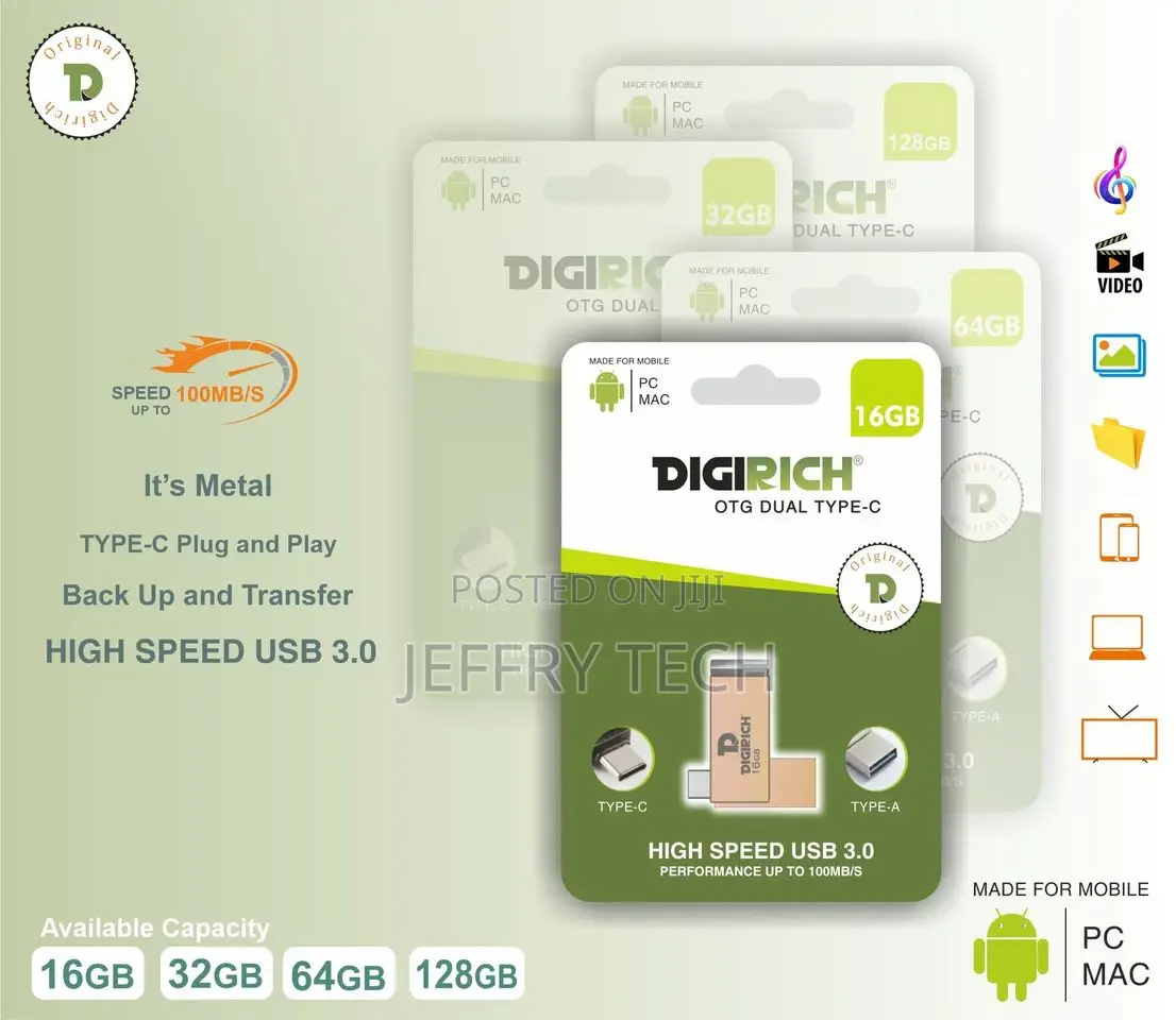 Digirich Dual OTG Type-C 3.0 - Rose Gold Made for Mobile /