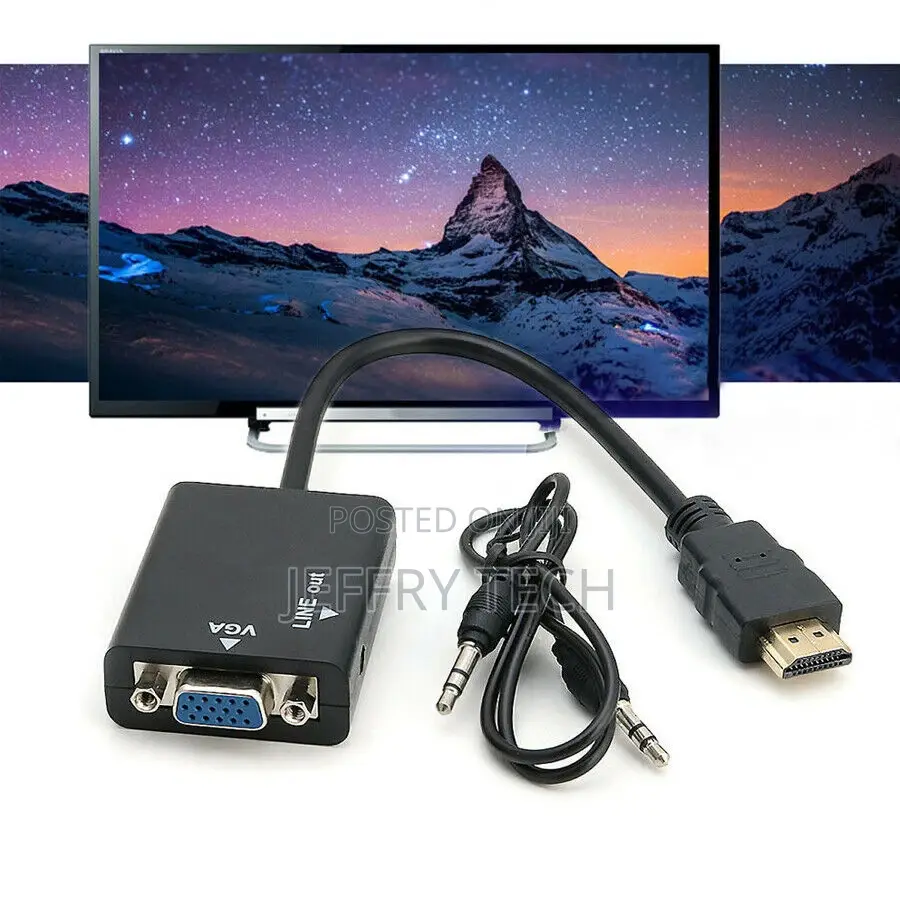 DVD Adapter Converter Video TV for PC HDTV HDMI Male to VGA