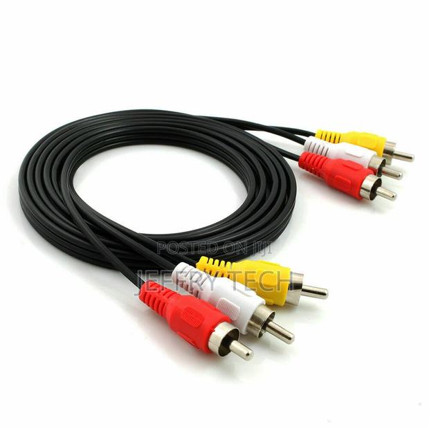 Triple 3 Phono Male to Male NES Cable Audio Composite Video - main view